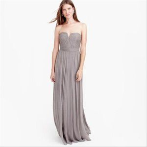 J.Crew Smoky Charcoal Silk Chiffon Bridesmaid